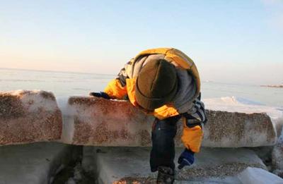 Глыбы льда. Азовское море